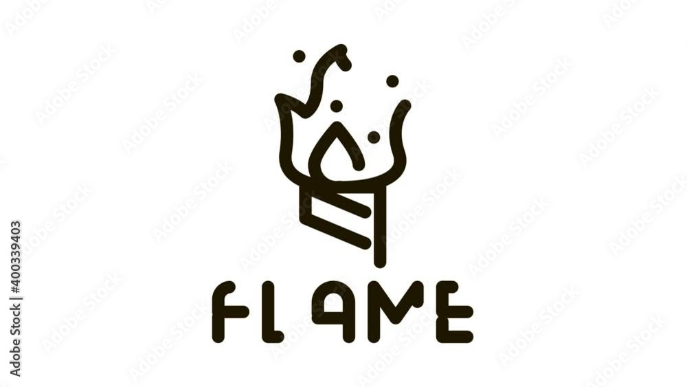 firework flame Icon Animation. black firework flame animated icon on white background firework flame Icon Animation. black firework flame animated icon on white background