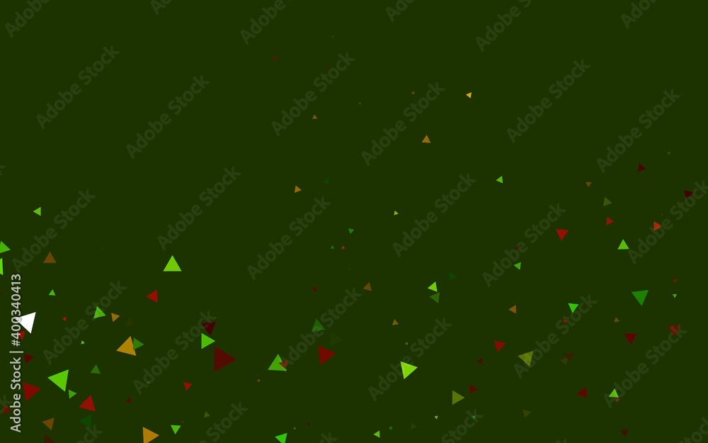 Light Green, Red vector template with crystals, triangles. Light Green, Red vector template with crystals, triangles.