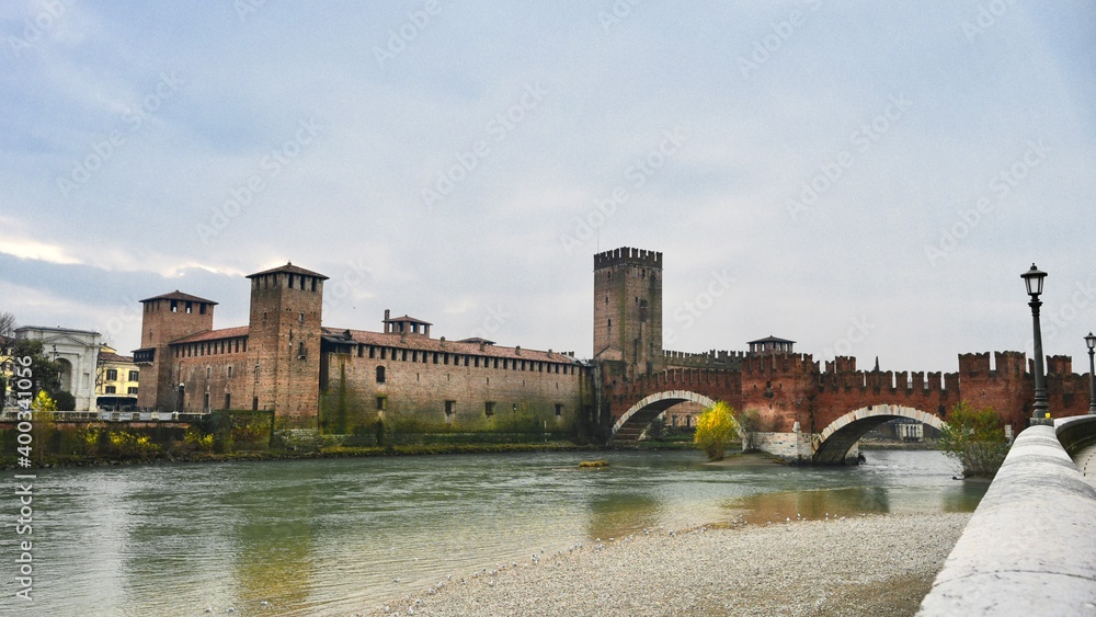 Verona, Italy, Veneto, Castle,
Castelvecchio, River Adige