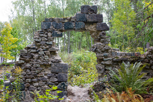 oegbergsaeltet, Historic place with iron mining, Beautiful surrounding and holes of digging, Sweden, Europe photo