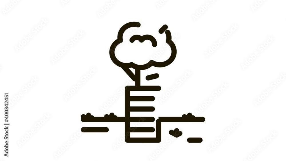 tree safe fence Icon Animation. black tree safe fence animated icon on white background tree safe fence Icon Animation. black tree safe fence animated icon on white background