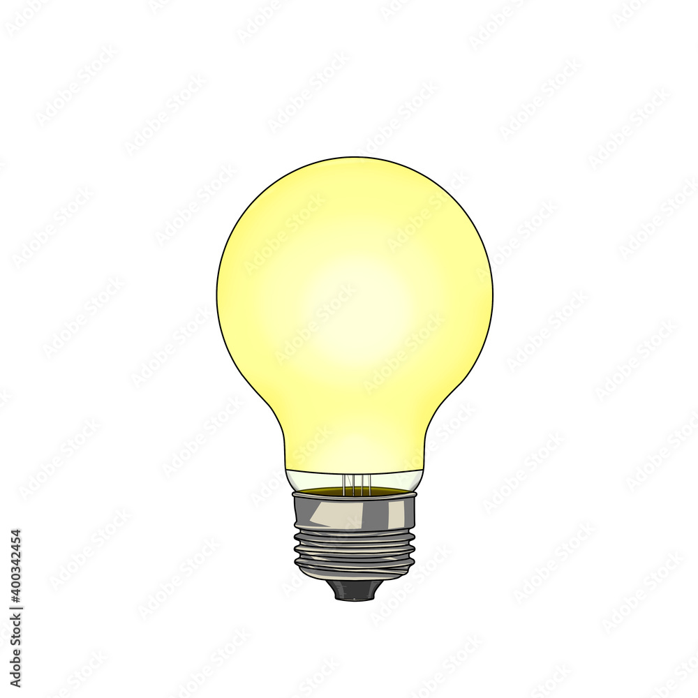 光っている電球 光っている電球