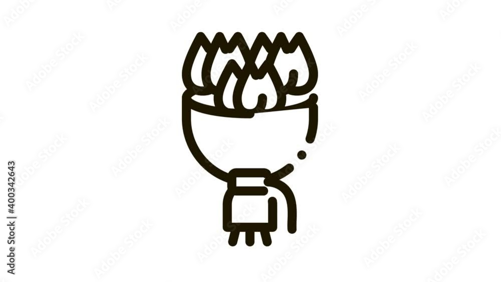 flower bouquet Icon Animation. black flower bouquet animated icon on white background flower bouquet Icon Animation. black flower bouquet animated icon on white background
