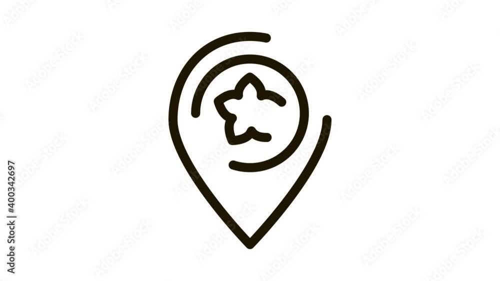flower shop location gps mark Icon Animation. black flower shop location gps mark animated icon on white background flower shop location gps mark Icon Animation. black flower shop location gps mark animated icon on white background