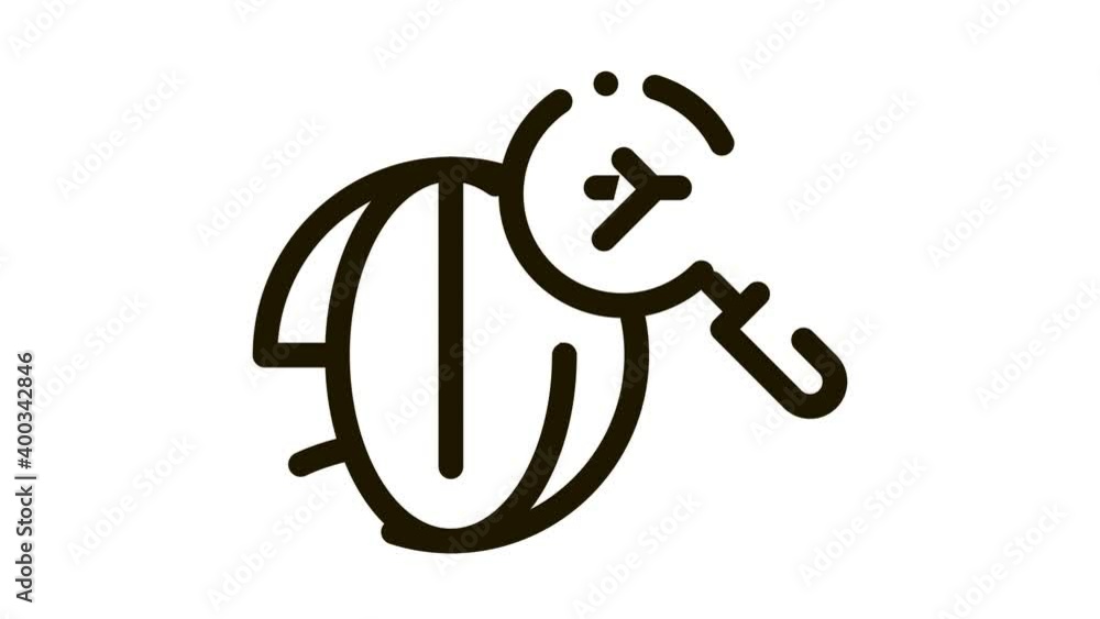 world airplane search Icon Animation. black world airplane search animated icon on white background world airplane search Icon Animation. black world airplane search animated icon on white background