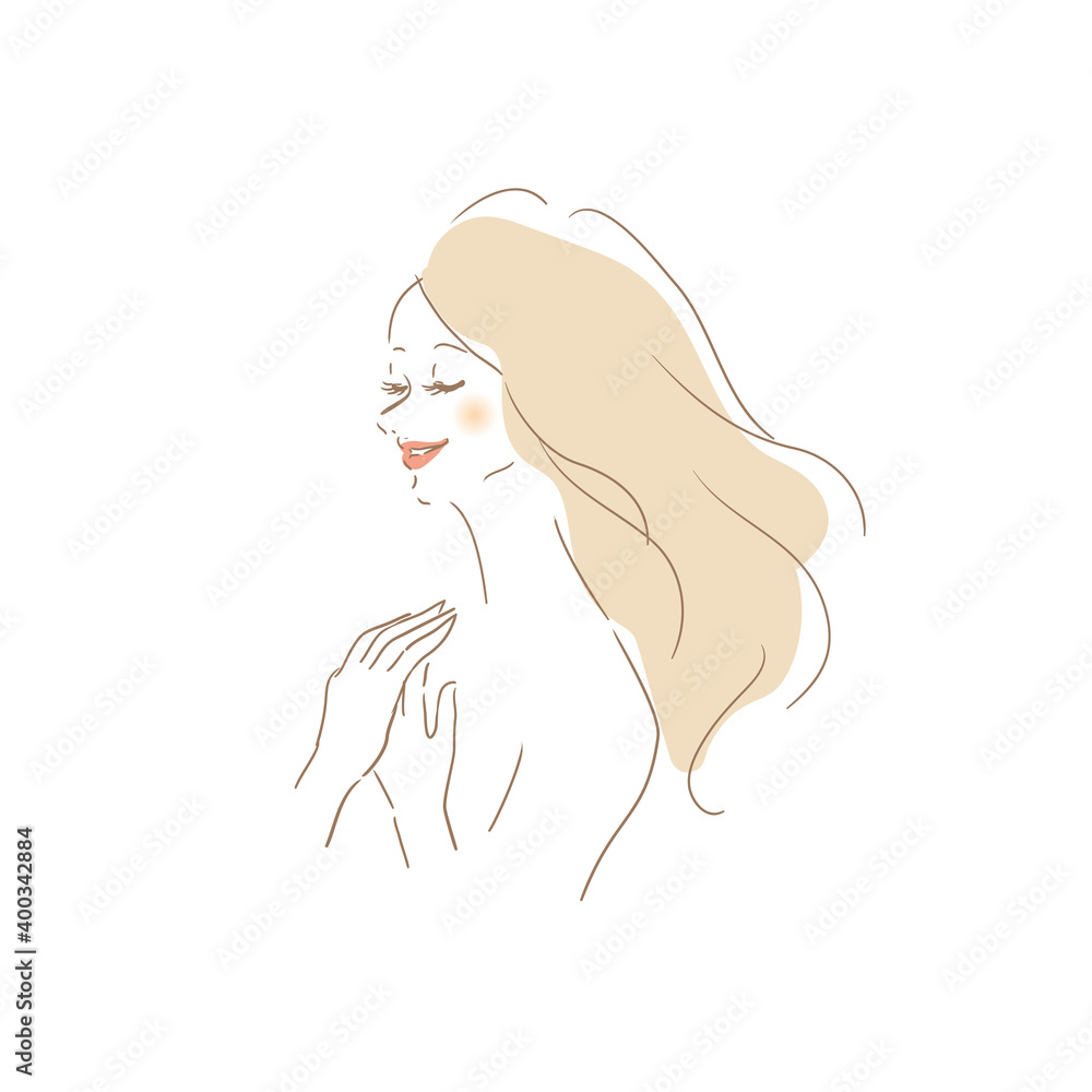 美しい髪の女性 美しい髪の女性