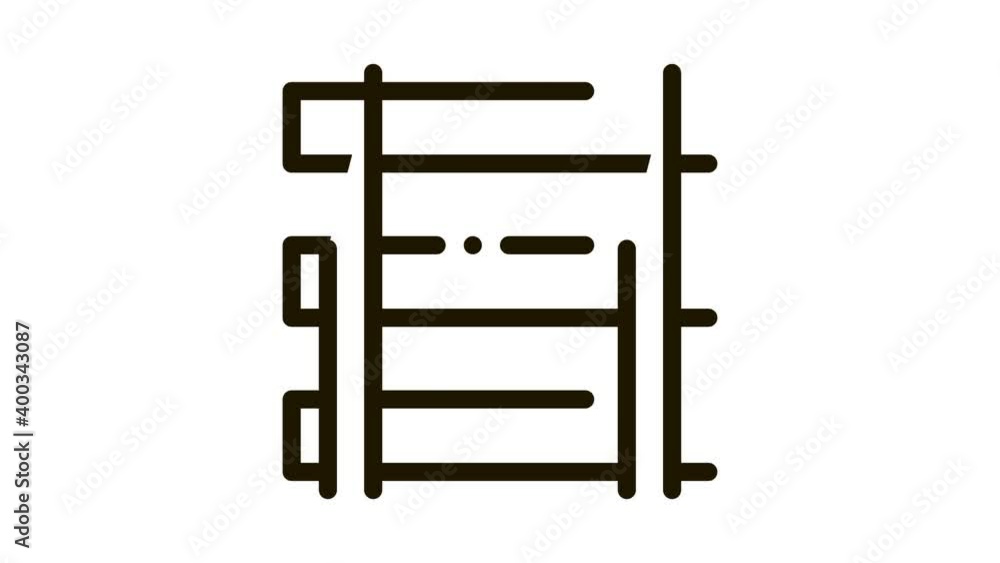 railway track Icon Animation. black railway track animated icon on white background railway track Icon Animation. black railway track animated icon on white background