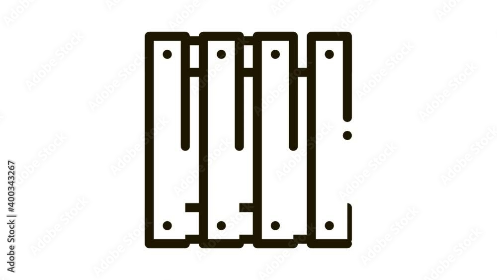 wooden fence Icon Animation. black wooden fence animated icon on white background wooden fence Icon Animation. black wooden fence animated icon on white background