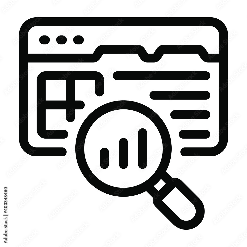 A modern website analysis solid vector
A modern website analysis solid vector