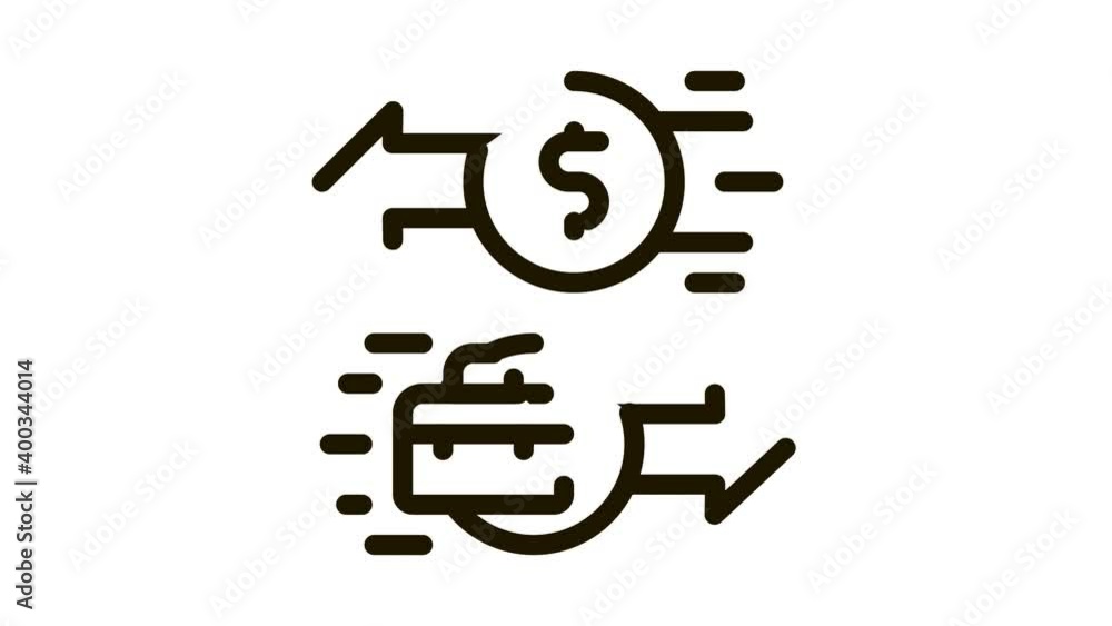 business service payment Icon Animation. black business service payment animated icon on white background business service payment Icon Animation. black business service payment animated icon on white background