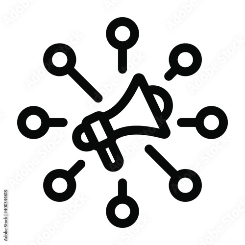 
A trendy solid vector of viral marketing
