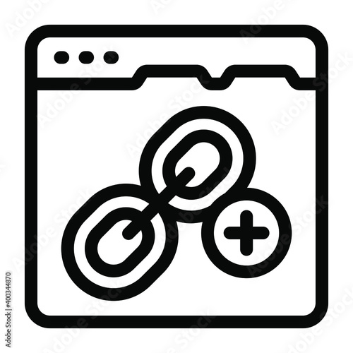 
Add link solid icon, add url and add backlink concept
