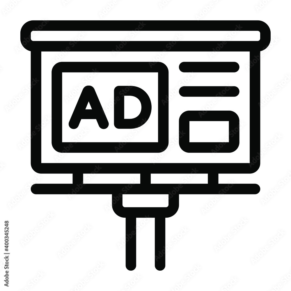 A hoarding or advertisement board in solid style
A hoarding or advertisement board in solid style