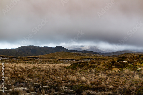 clouds hiding a mountain