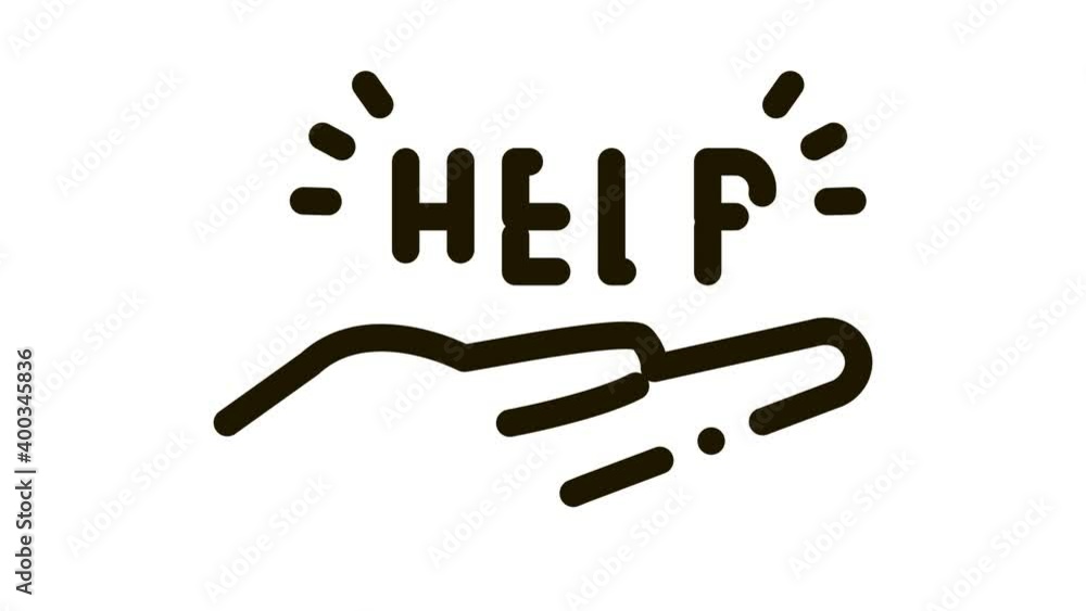 help on palm Icon Animation. black help on palm animated icon on white background help on palm Icon Animation. black help on palm animated icon on white background