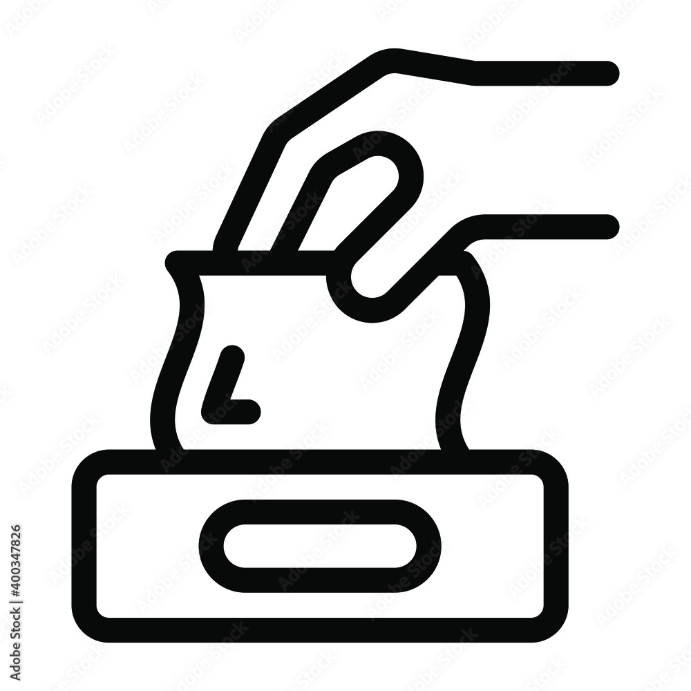 For drying hands after washing, solid icon of pulling tissue
For drying hands after washing, solid icon of pulling tissue