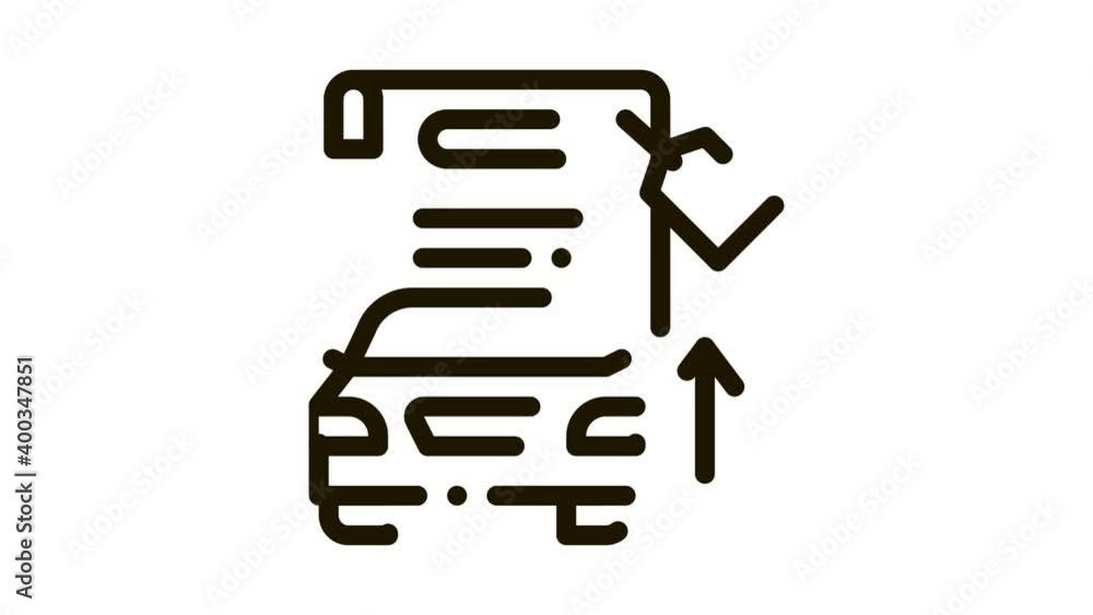 investment in car Icon Animation. black investment in car animated icon on white background investment in car Icon Animation. black investment in car animated icon on white background