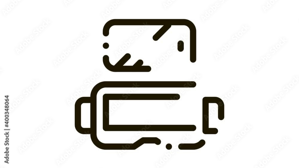 glasses for virtual reality Icon Animation. black glasses for virtual reality animated icon on white background glasses for virtual reality Icon Animation. black glasses for virtual reality animated icon on white background