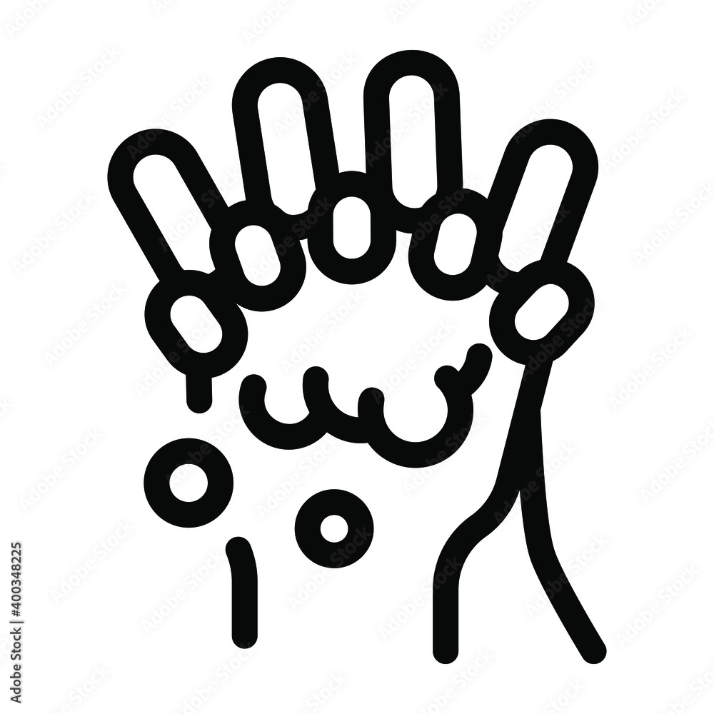 Obraz premium After washing hand, applying hand lotion icon in solid style 