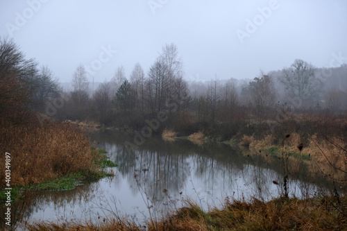 Late fall. Beautiful landscape background.