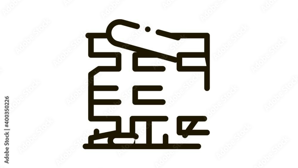 high-rise restoration Icon Animation. black high-rise restoration animated icon on white background high-rise restoration Icon Animation. black high-rise restoration animated icon on white background