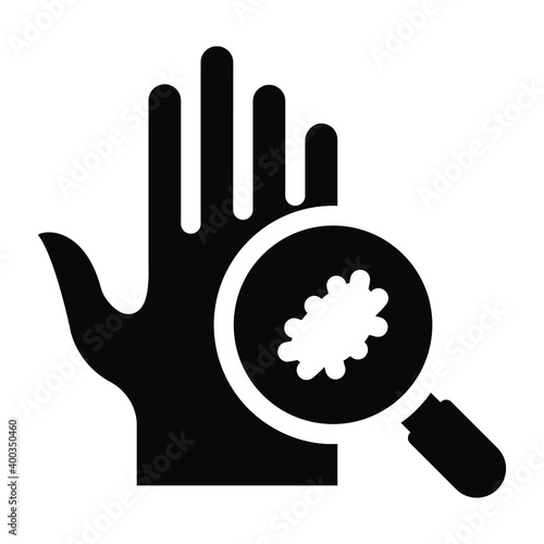 
After preventing covid, clean hands icon in solid style 
