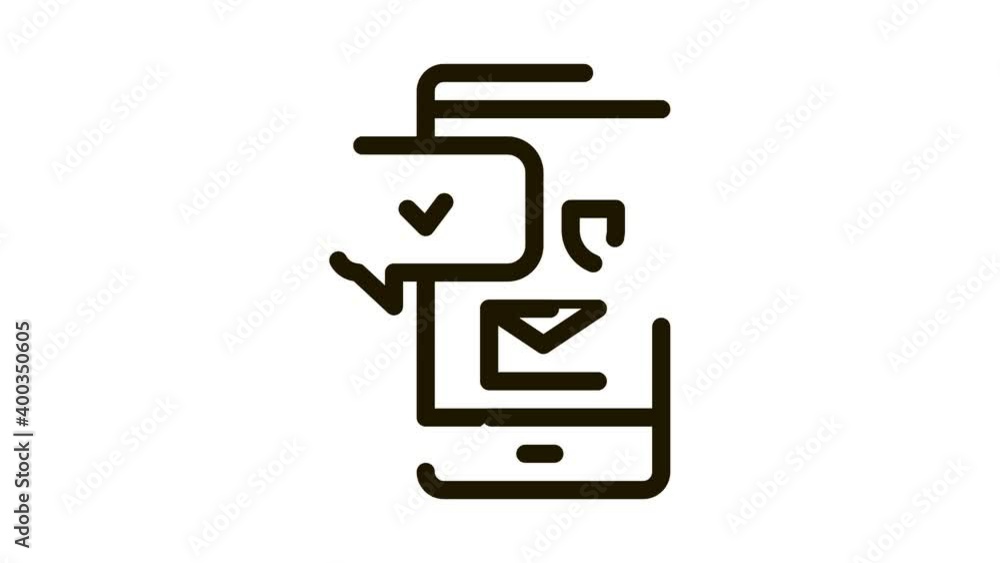 mobile data protection Icon Animation. black mobile data protection animated icon on white background mobile data protection Icon Animation. black mobile data protection animated icon on white background