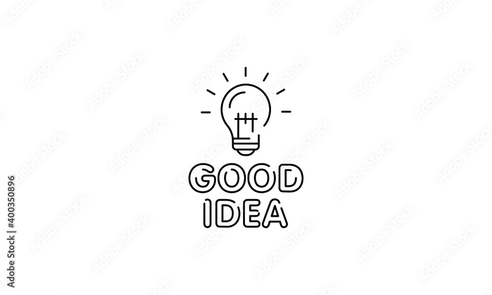 good idea line icon.black icon on white background good idea line icon.black icon on white background