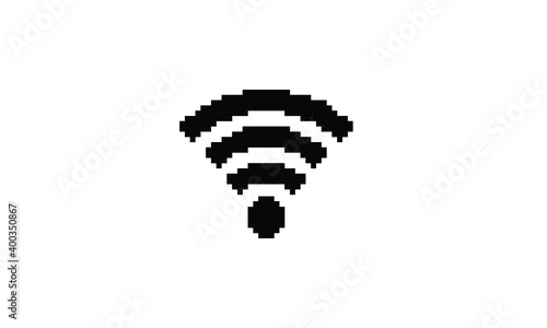 wifi pixel icon.isolated on white background.vector illustration
