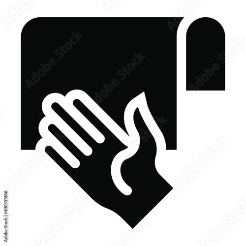
Water absorbing machine, solid icon of hand dryer 
