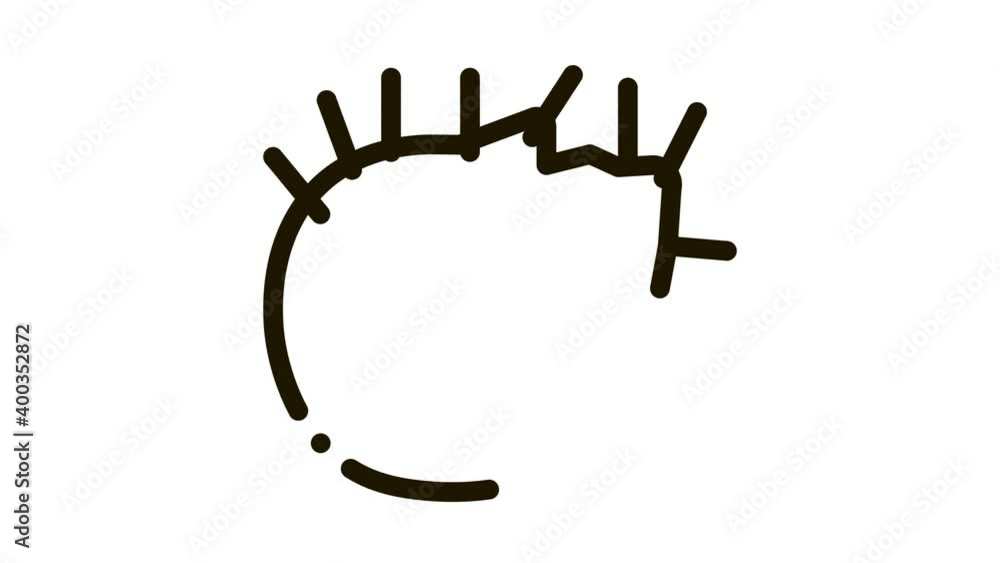 human face acupuncture Icon Animation. black human face acupuncture animated icon on white background human face acupuncture Icon Animation. black human face acupuncture animated icon on white background
