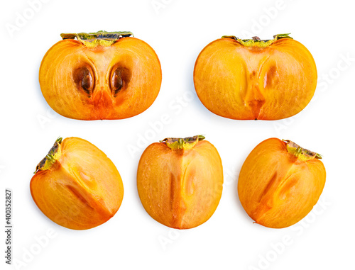 persimmon isolated on white