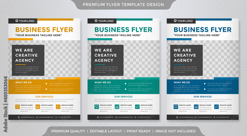 set of business flyer with modern concept and simple style use for business profile and publication set of business flyer with modern concept and simple style use for business profile and publication
