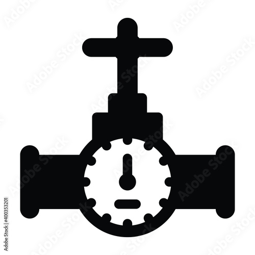  Pressure gauge glyph editable icon 