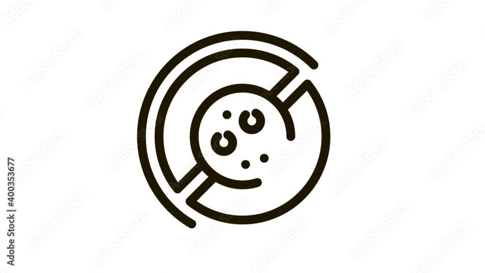 dermatitis prohibition Icon Animation. black dermatitis prohibition animated icon on white background dermatitis prohibition Icon Animation. black dermatitis prohibition animated icon on white background