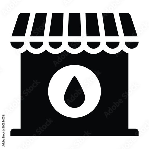 
Fuel store in glyph editable icon 
