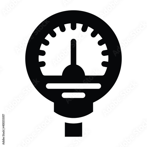 Pressure meter in editable glyph icon 
