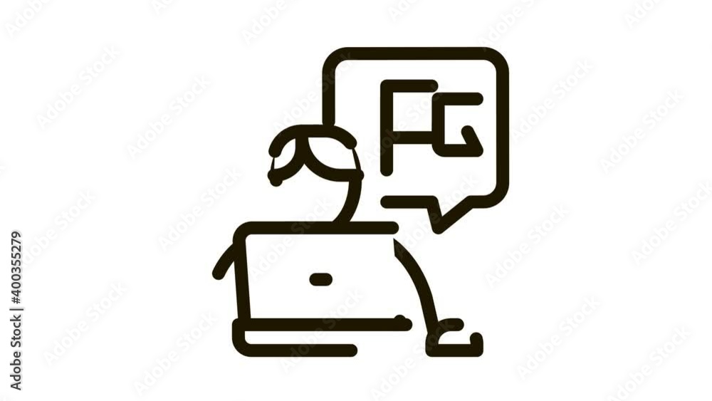 probation trainee icon outline illustration probation trainee icon outline illustration