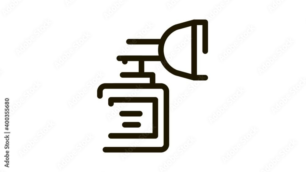 medical inhaler Icon Animation. black medical inhaler animated icon on white background medical inhaler Icon Animation. black medical inhaler animated icon on white background