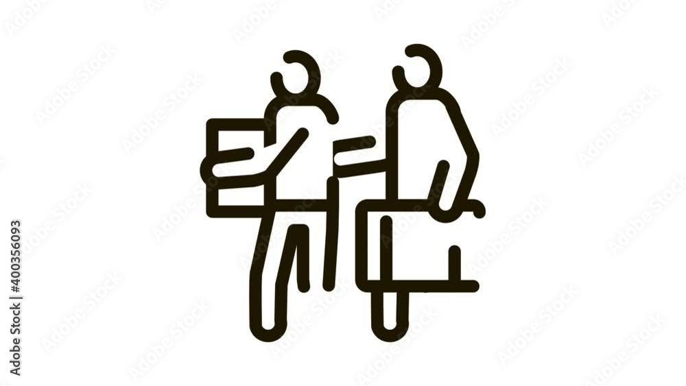 people with luggage Icon Animation. black people with luggage animated icon on white background people with luggage Icon Animation. black people with luggage animated icon on white background