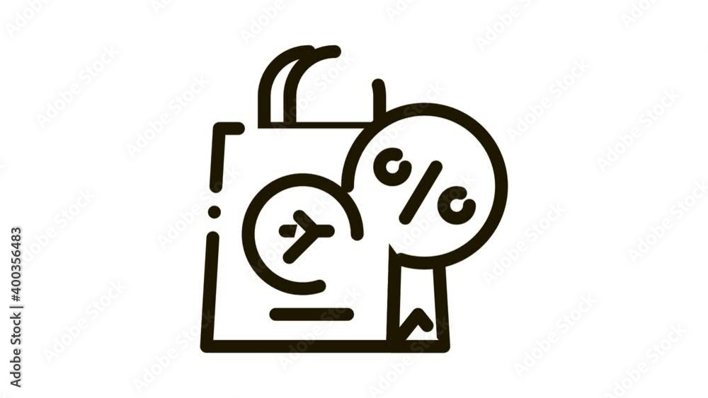 duty free paper bag Icon Animation black duty free paper bag animated duty free paper bag Icon Animation black duty free paper bag animated