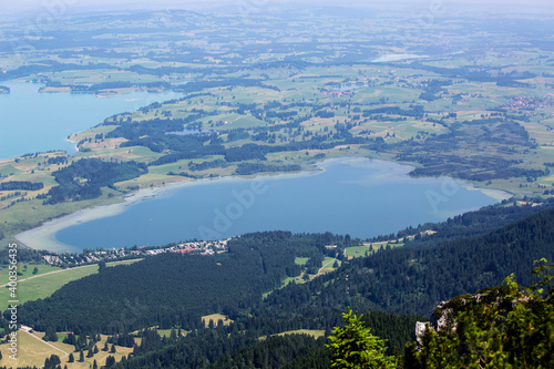 Bavarian lake Bannwaldsee from above © BirgitKorber
