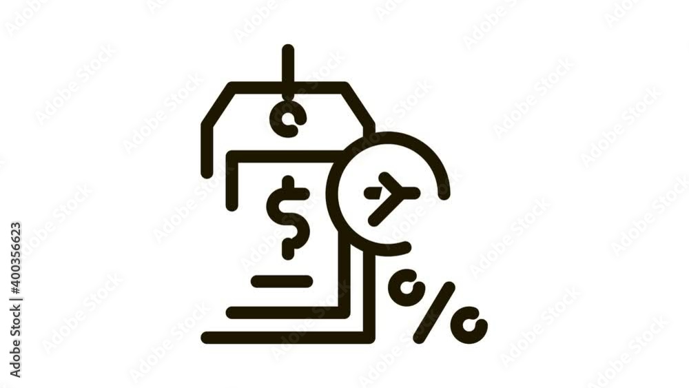 duty free item price tag Icon Animation black duty free item price tag duty free item price tag Icon Animation black duty free item price tag