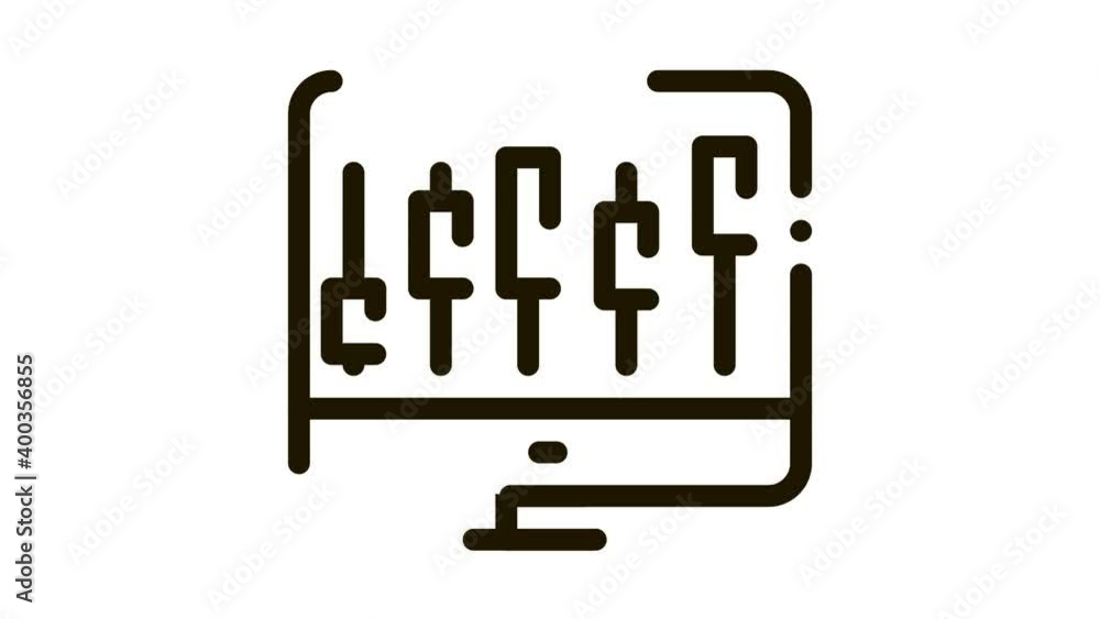 computer circuit sales purchase icon outline illustration computer circuit sales purchase icon outline illustration