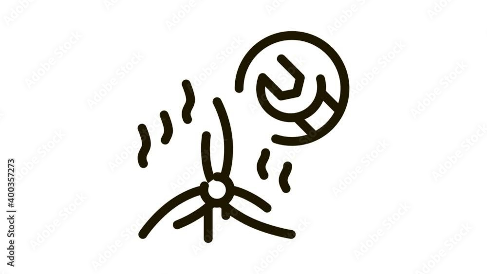 windmill repair Icon Animation. black windmill repair animated icon on white background windmill repair Icon Animation. black windmill repair animated icon on white background