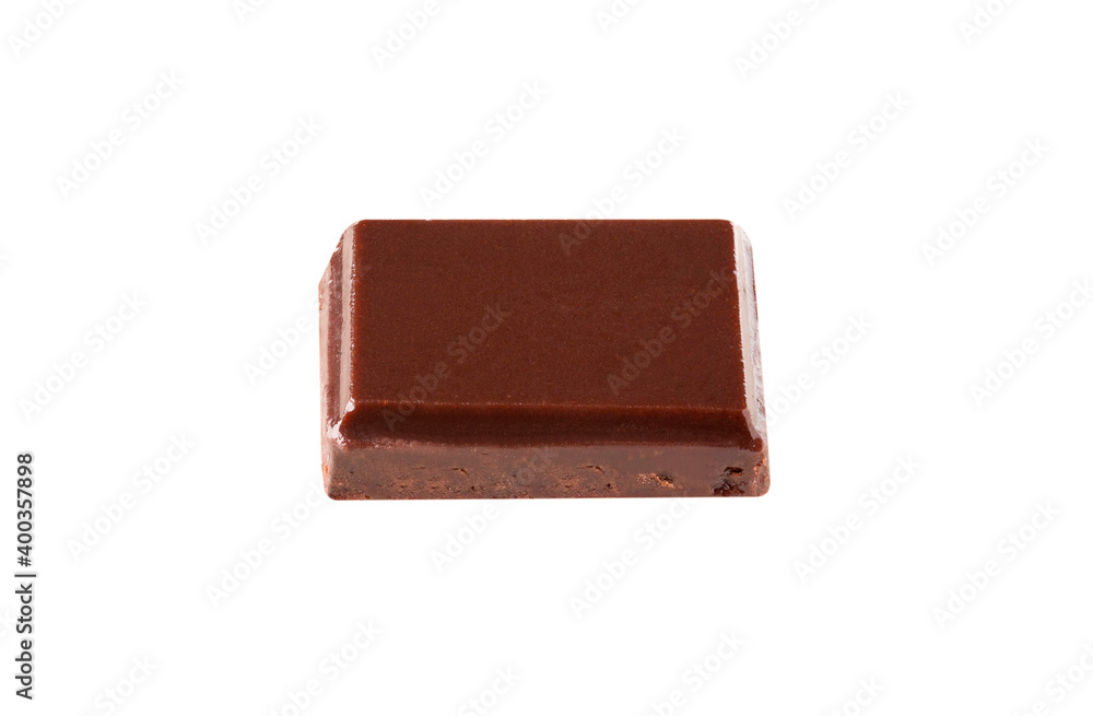 chocolate pieces a white background .Clipping path chocolate pieces a white background .Clipping path