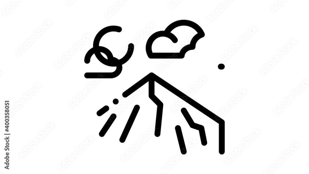 mountain peak Icon Animation. black mountain peak animated icon on white background mountain peak Icon Animation. black mountain peak animated icon on white background