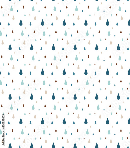 Rain. Seamless vector pattern