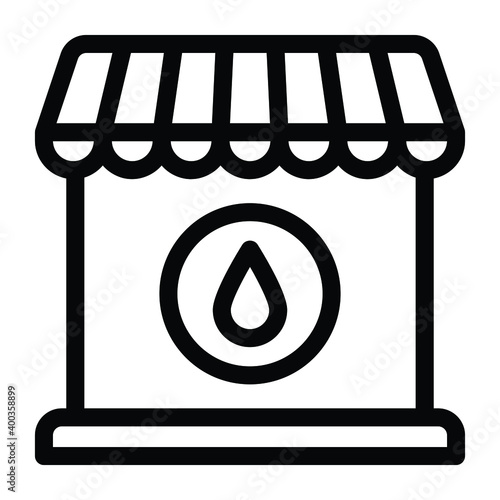 
Fuel store in glyph editable icon 
