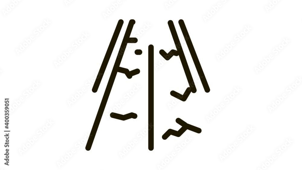 fault gorge on road Icon Animation. black fault gorge on road animated icon on white background fault gorge on road Icon Animation. black fault gorge on road animated icon on white background
